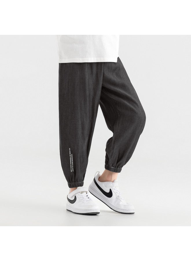 Smooth Lightweight, Breathable, And Comfortable】boys' And Older Kids' Casual Pants, 2025 Summer Tencel Mosquito-repellent Pants - Image 5