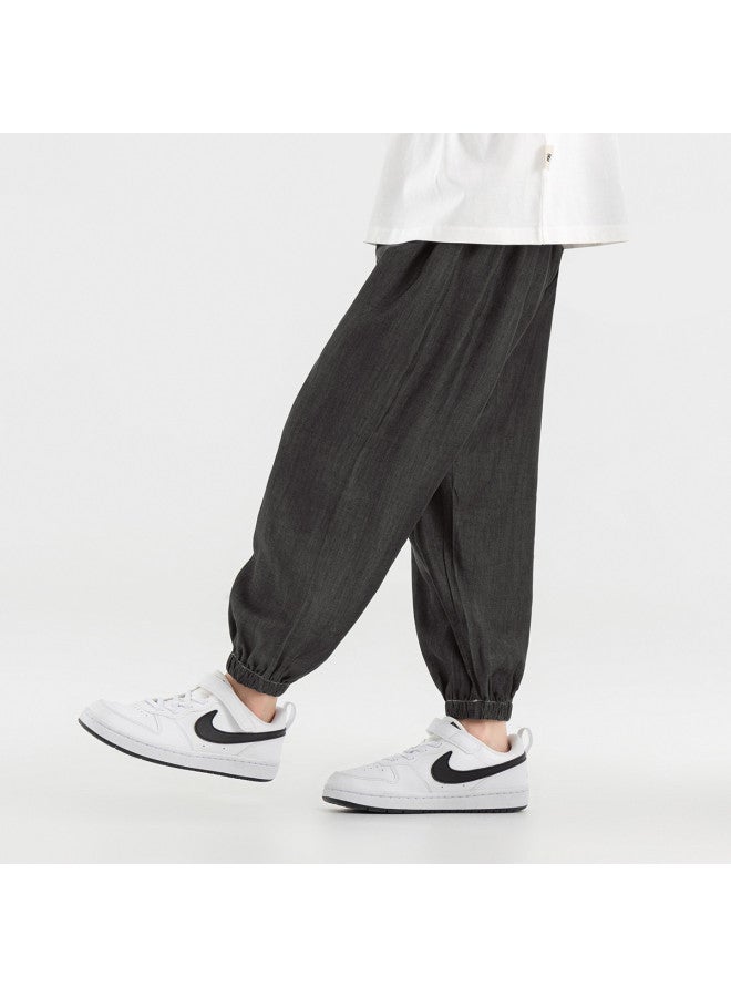 Smooth Lightweight, Breathable, And Comfortable】boys' And Older Kids' Casual Pants, 2025 Summer Tencel Mosquito-repellent Pants - Image 2