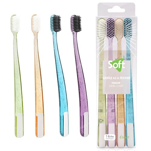 Spanker Pack of 4 Rounded Head 0.15mm Soft Bristle Toothbrush for Dextereous Cleaning Receding Gums for Good Cleaning Effect - Image 1