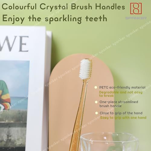 Spanker Pack of 4 Rounded Head 0.15mm Soft Bristle Toothbrush for Dextereous Cleaning Receding Gums for Good Cleaning Effect - Image 5
