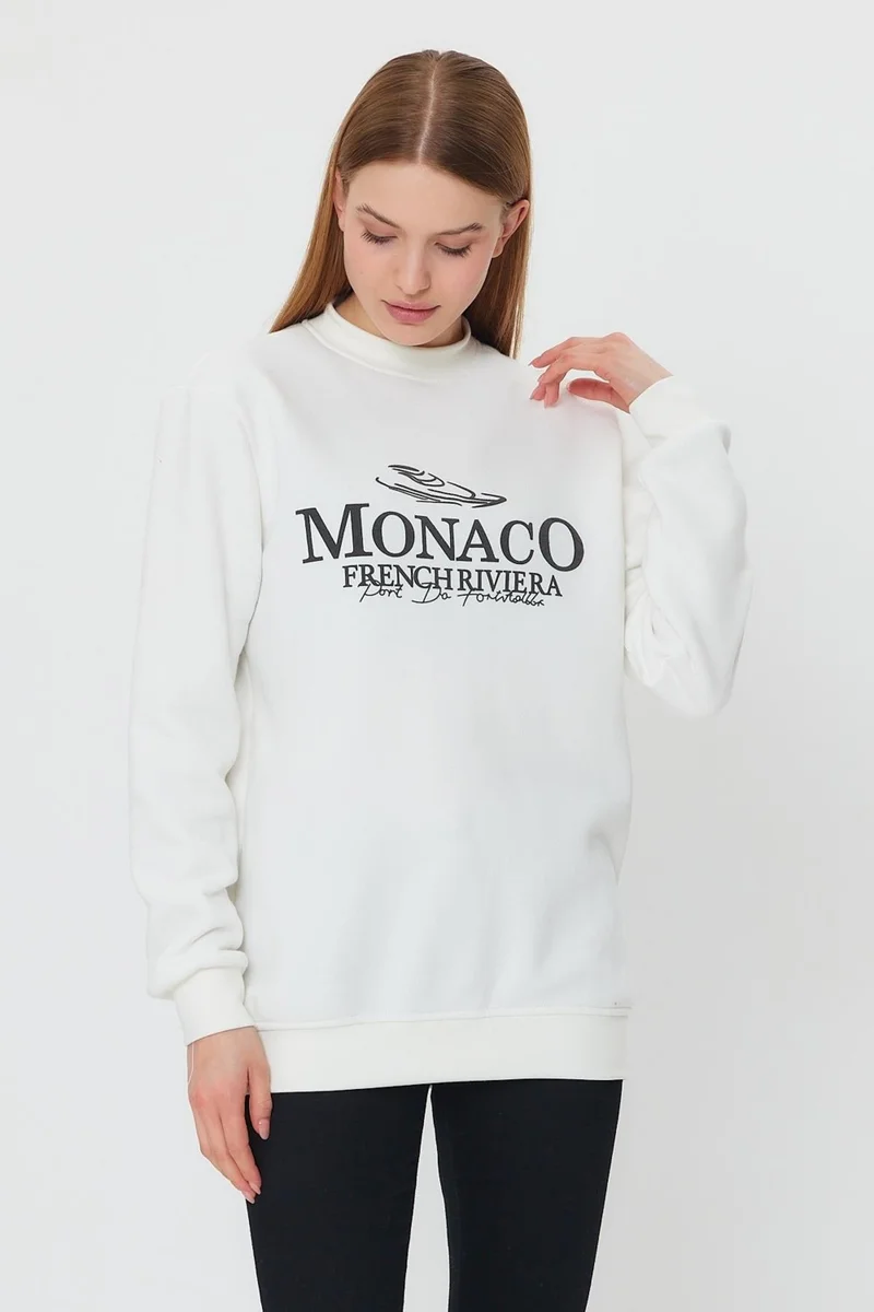 الكسندر جاردي Polar Fleece Print Detailed Sweatshirt(E24-00174)
