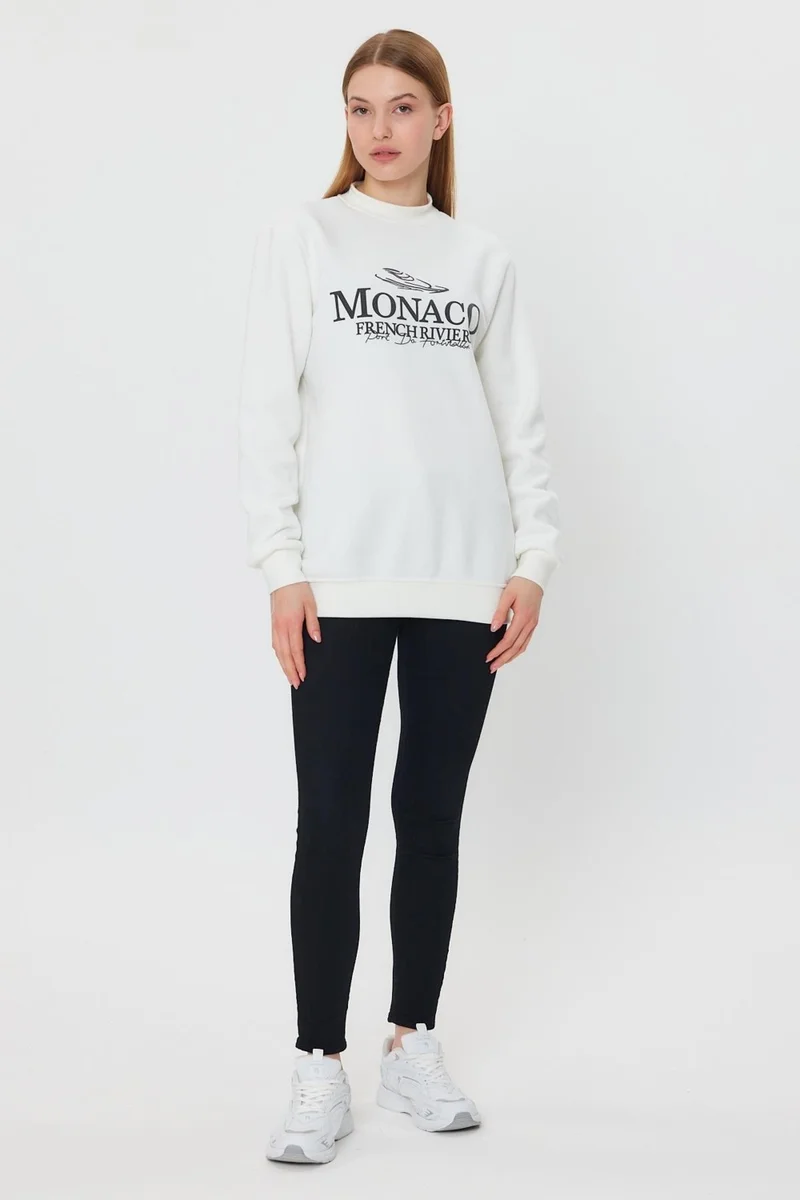 الكسندر جاردي Polar Fleece Print Detailed Sweatshirt(E24-00174)