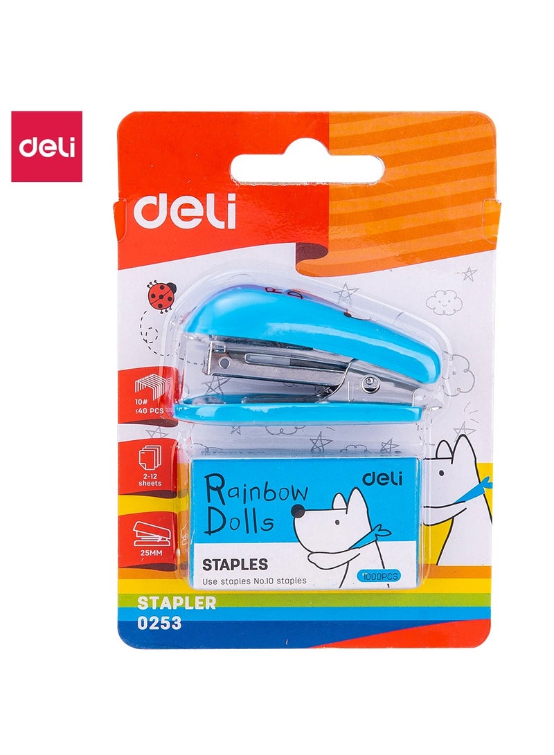 Deli Mini Stapler, 10 Staples, Ideal for Office & School - Image 1