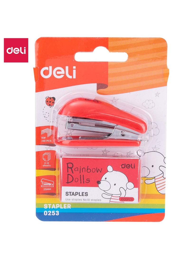 Deli Mini Stapler, 10 Staples, Ideal for Office & School - Image 2