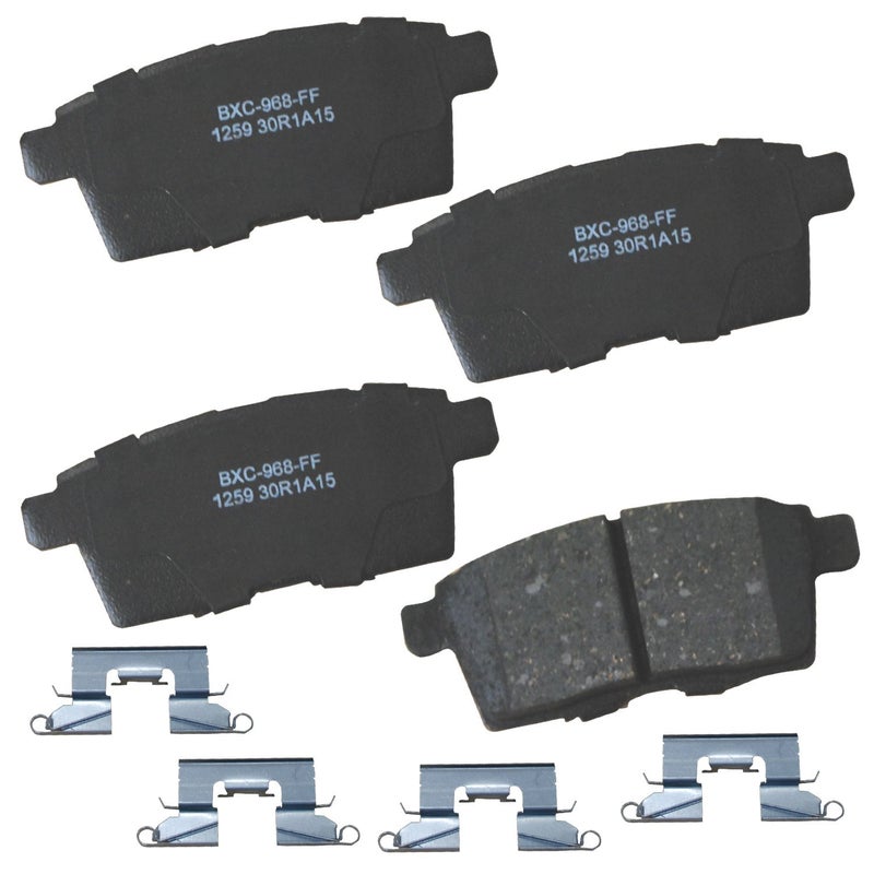 بنديكس وسادات فرامل خلفية سيراميكية Bendix Premium SBC1259 لسيارات Ford Edge (2010-2007) وLincoln MKX (2010-2007) وMazda CX-7 (2012-2007) وCX-9 (2011-2007) وCX-9 (2015-2013) - Image 1
