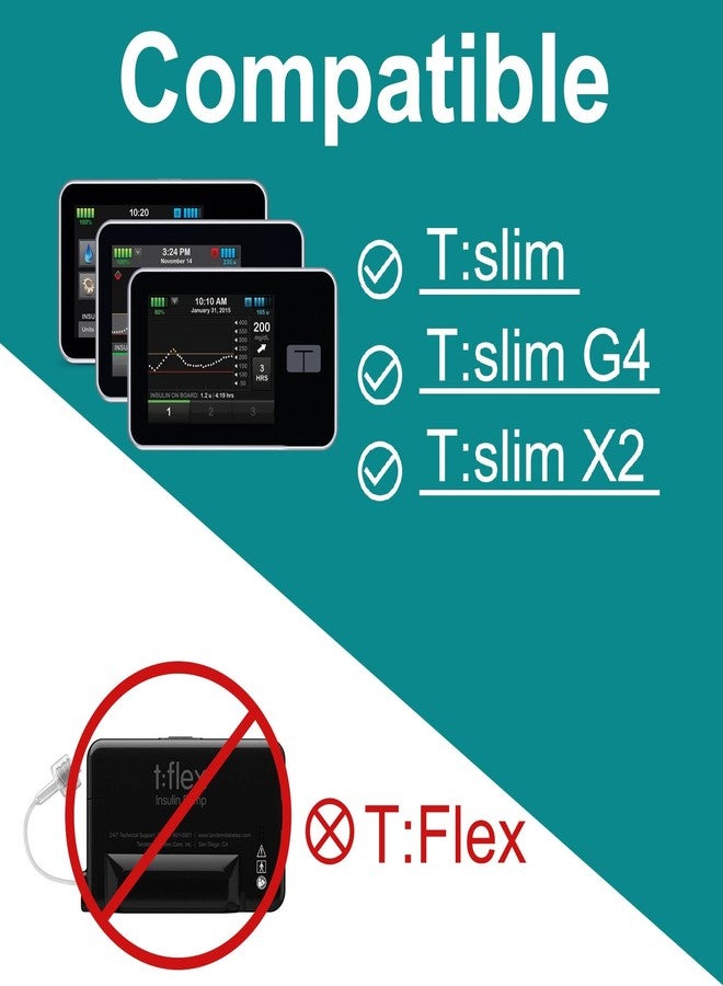 ملحقات حافظة مضخة Generturbo Tandem Tslim x2 مع مشبك، حامل مضخة الأنسولين مع مشبك حزام دوار 360 درجة، حافظة مضخة tslim x2 لجهاز t:Slim/t:Slim G4، واقي شاشة لا يتقشر - (أسود) - Image 2