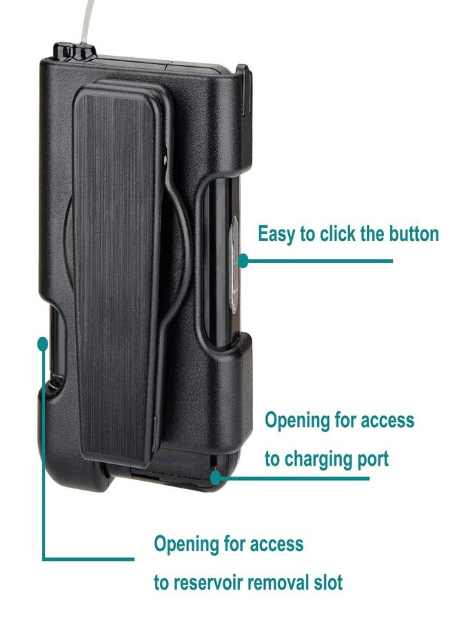 ملحقات حافظة مضخة Generturbo Tandem Tslim x2 مع مشبك، حامل مضخة الأنسولين مع مشبك حزام دوار 360 درجة، حافظة مضخة tslim x2 لجهاز t:Slim/t:Slim G4، واقي شاشة لا يتقشر - (أسود) - Image 3