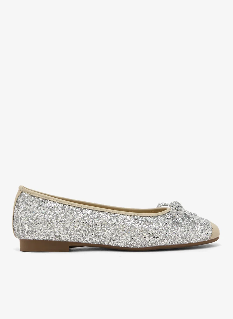 جينجر Sequin Embellished Ballet Flats