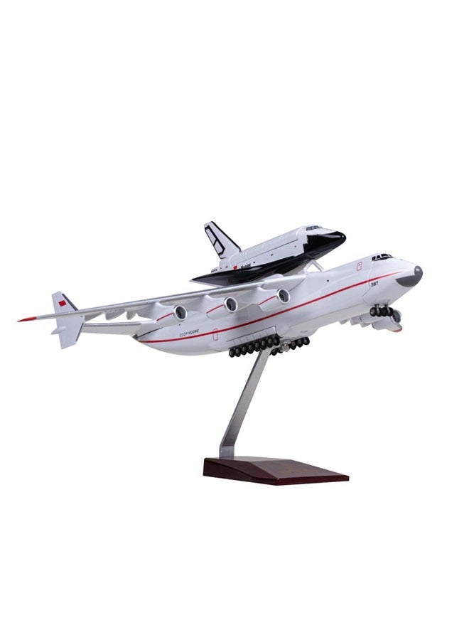 42cm simulation An-225 transport aircraft model, Russian AN225 aircraft ornaments, assembled Buran 1:200 aircraft model, proportional furniture, decoration, collection gifts - Image 1