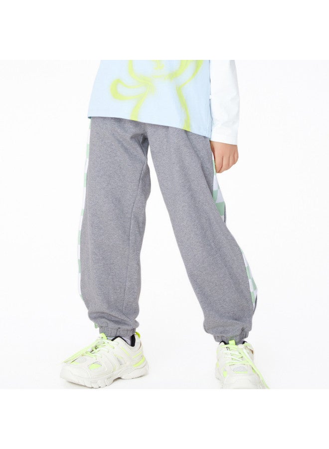 Annil girls' Pants Spring Patchwork Color-blocking Sporty Joggers - Image 2