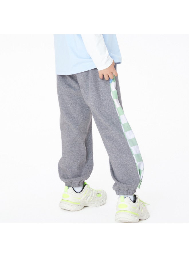 Annil girls' Pants Spring Patchwork Color-blocking Sporty Joggers - Image 4
