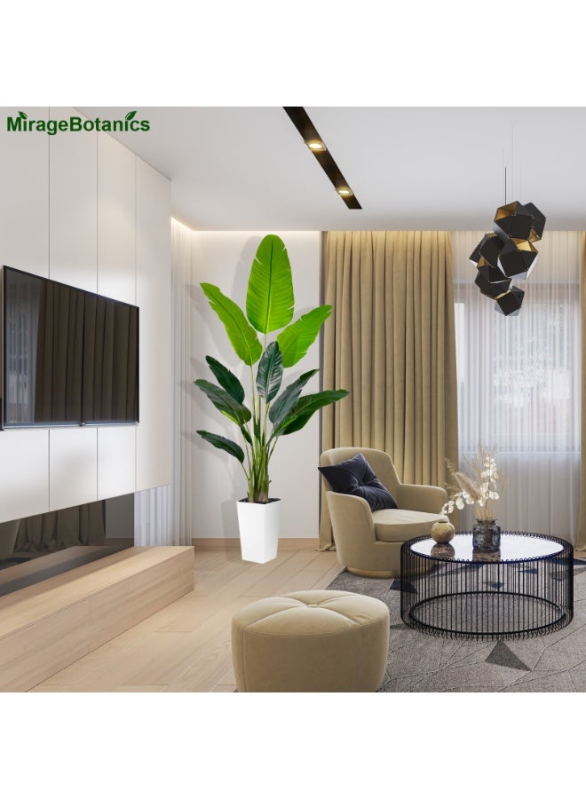MirageBotanics Artificial Banana Plant Fake Bird of Paradise Plant for Indoors and Outdoors,Faux Palm Tree with UV Planter for Office and Home Decor - Image 5