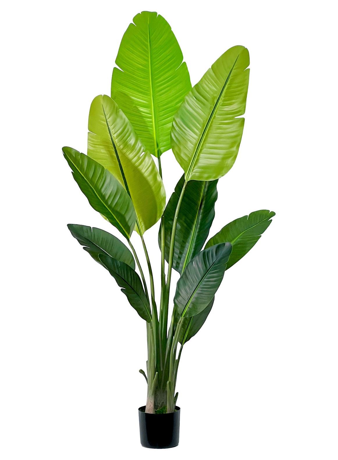 Artificial Banana Plant Fake Bird of Paradise Plant for Indoors and Outdoors,Faux Palm Tree with UV Planter for Office and Home Decor
