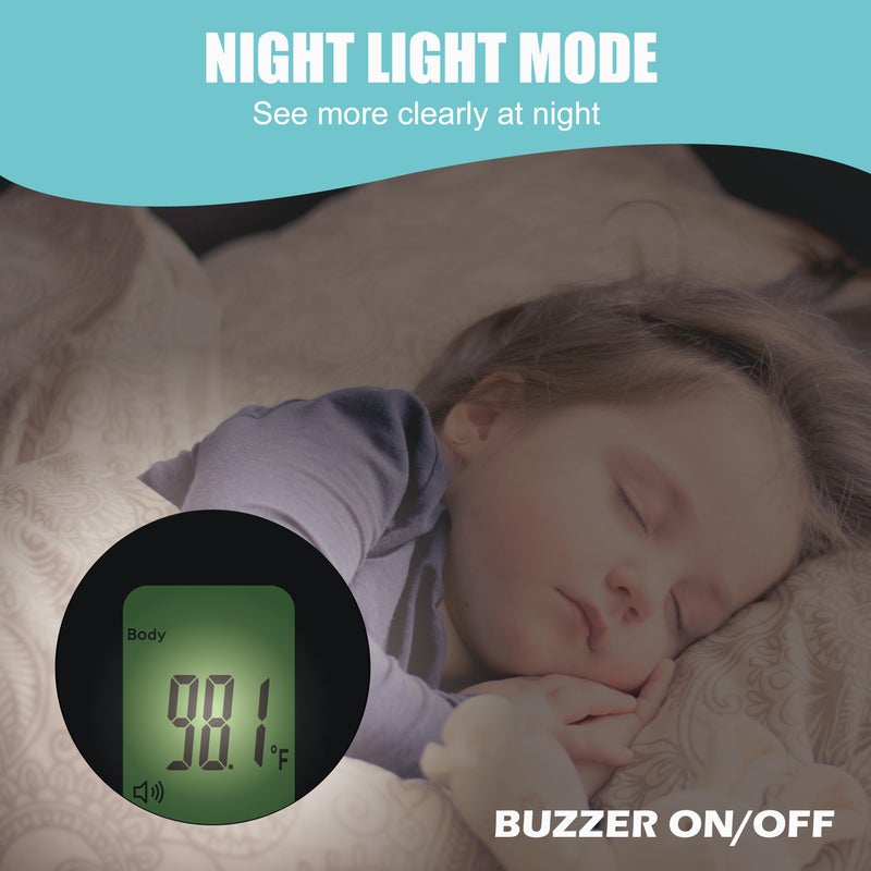 Amplim Non-Contact Forehead Thermometer for Kids and Adults. AmpMed FSA HSA Approved No-Touch Baby Head Temporal Thermometer. Touchless Digital Fever Thermometer for Accurate Temperature Reading - Image 5