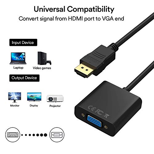 FENTICO HDMI to VGA, Gold-Plated HDMI to VGA Adapter (Male to Female) for Computer, Desktop, Laptop, PC, Monitor, Projector, HDTV, Chromebook, Raspberry Pi, Roku, Xbox and More (UNI-Directional) - Image 4
