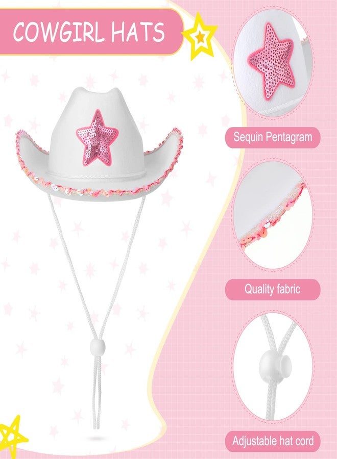 زانماي طقم قبعات بقرة وردية من زانماي مكون من 18 قطعة، يشمل 6 قبعات بقرة كبيرة، و6 مناديل رأس، و6 نظارات شمسية على شكل قلب، مناسب للبالغين والنساء، مثالي للهالوين - Image 2