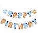 Chiisong Blue Dog Birthday Party Supplies Blue and Orange Banner Dog Happy Birthday Banner Party Decorations for Decoration Centerpieces - Image 3