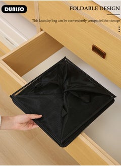 DUNISO Foldable Laundry Basket, Mesh Laundry Hamper Collapsible with Handles, Portable Mesh Washing Laundry Bin, Clothes Bag Organizer Storage for Dorm, Bedroom, Laundry Room and Travel Storage  - Image 5