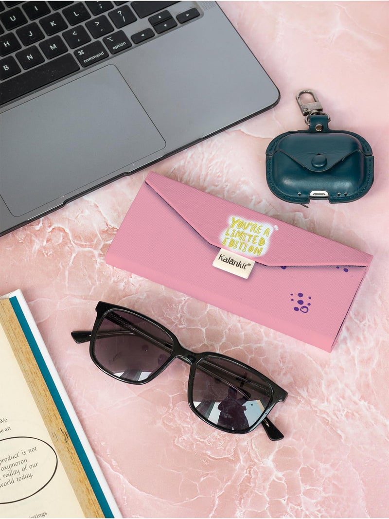 Kalankit Stylish Trifold Sunglass Organizer Case for Women | Vegan Leather Eyewear & Spectacle Box | Magnetic Closure Specs & Goggles Cover | Gift for Women - Image 3