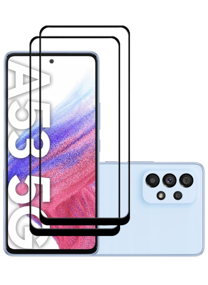 ACLIX 2 Pieces Antistatic ESD Dustproof Premium Quality High Definition Tempered Glass Screen Protector Designed For Samsung Galaxy A53 5G - Image 1