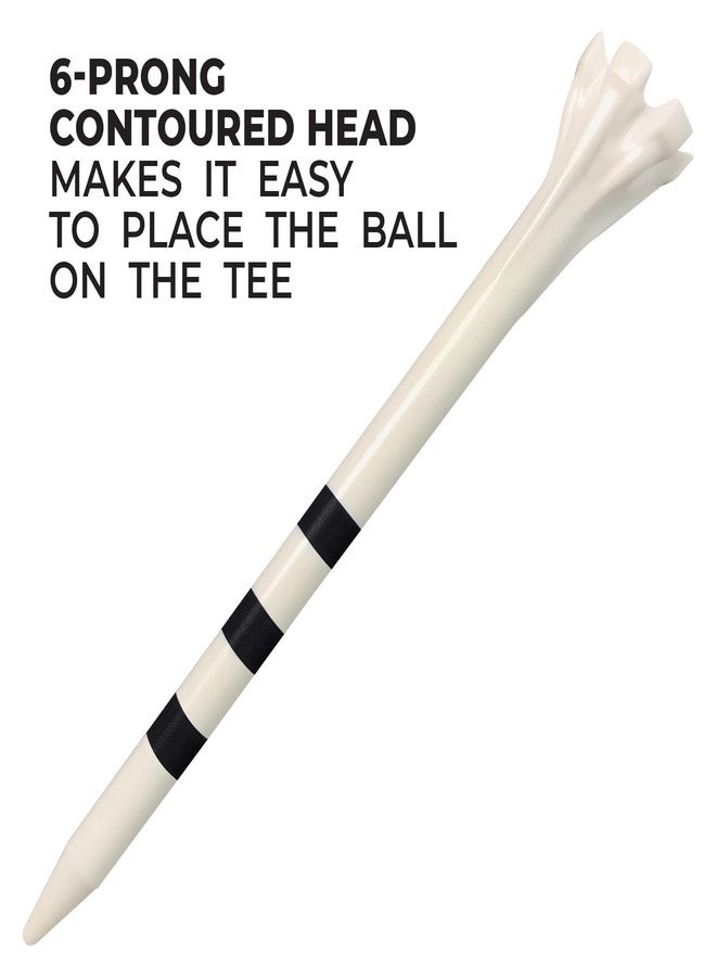 Champ 86513 Zarma Flytee My Hite 3-1/4" 25 Count Citrus Mix with Black Stripes Golf Tees - Image 3