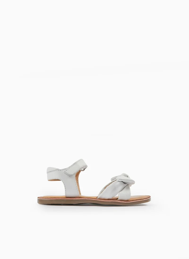 زيبي Zippy Leather Sandals with Bow for Girls