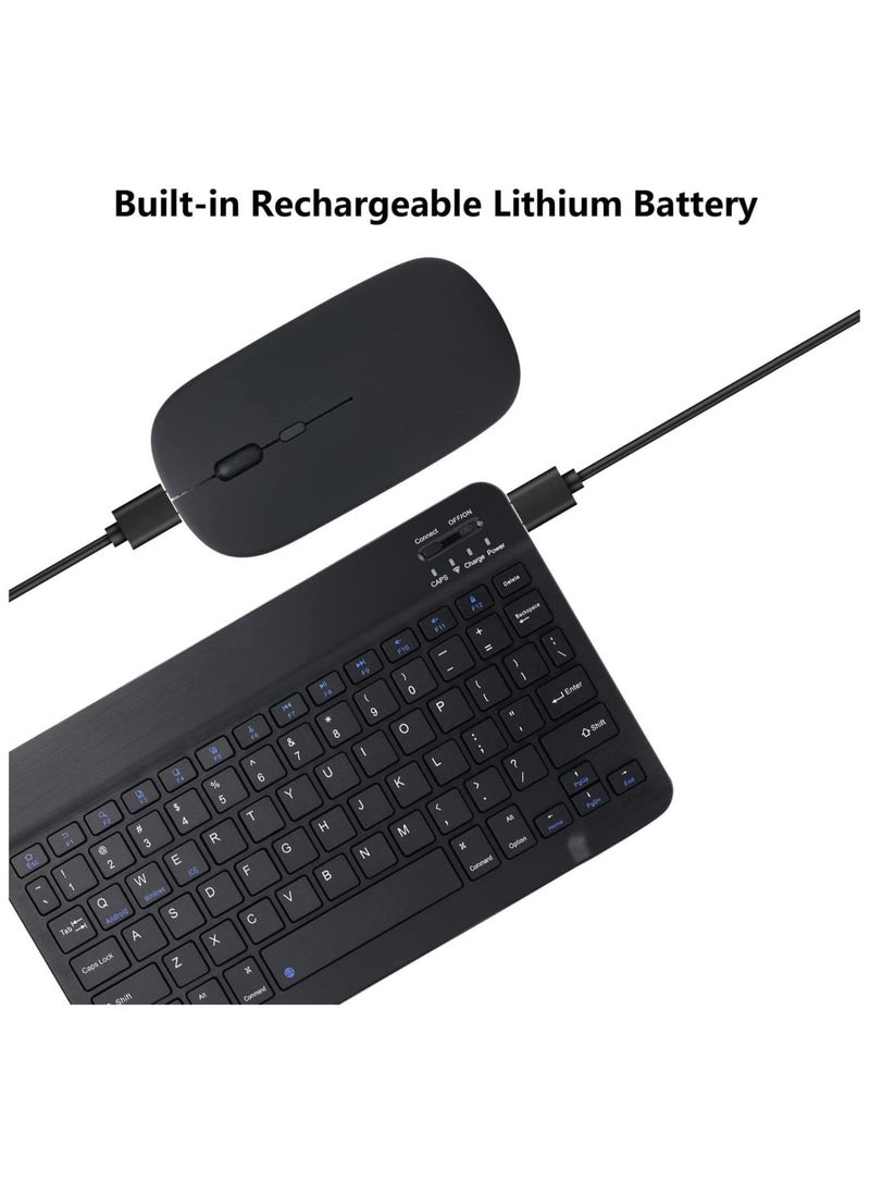 Rechargeable Bluetooth Keyboard and Mouse Combo Ultra-Slim Portable Compact Wireless Mouse Keyboard Set for Android Windows Tablet Cell Phone iPhone iPad Pro Air Mini, - Image 3