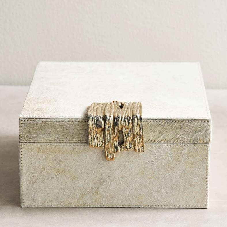 Pan Home Arina Hairon Leather Box - Gold - Image 5