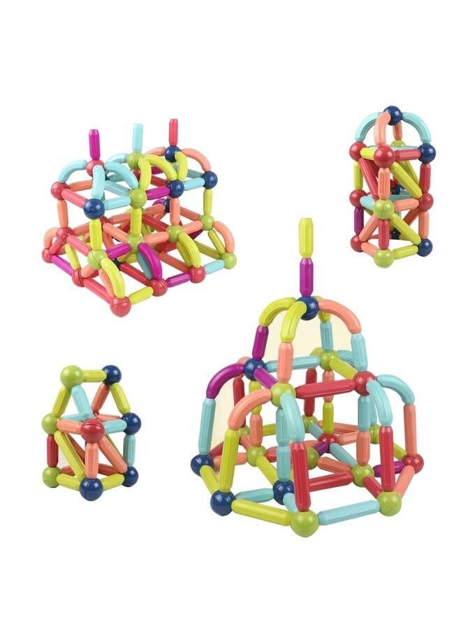 Magnelogy (25 PCS) Magnetic Sticks and Balls, Building Magnets and Toys for Kids, Magnet Sets for Toddlers, Magnetic Ball and Rods Set, Sticks Building Blocks for Kids, 6 Color Creative Builder