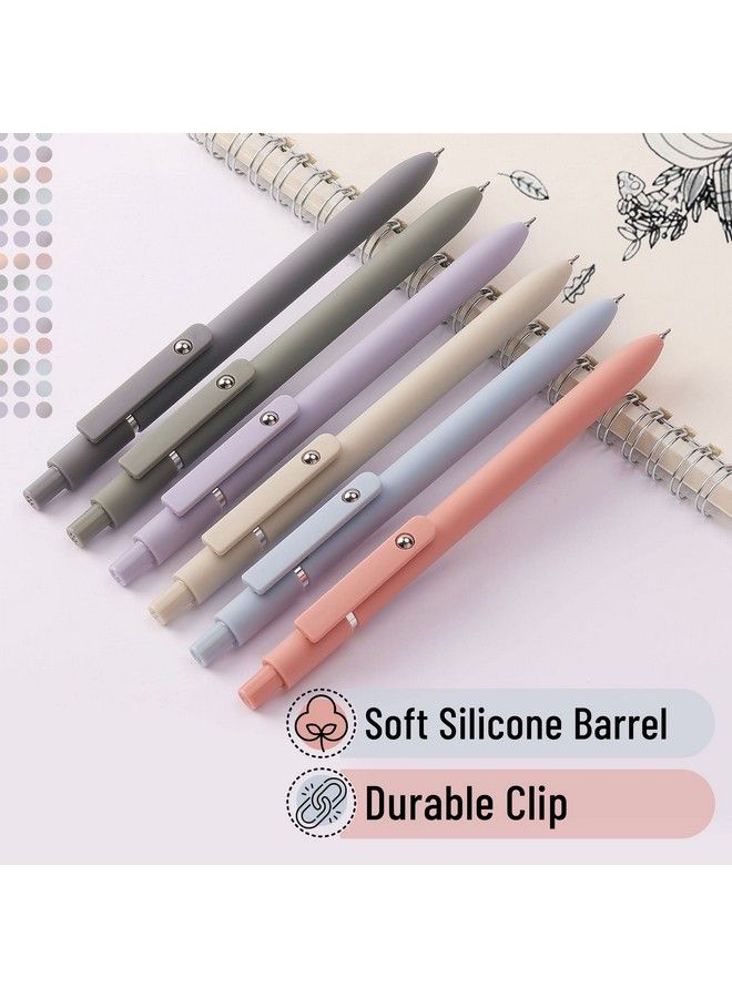 Mr. Pen Retractable Gel Pens 6 Pack Morandi Barrels Black Gel Pens Fast Dry Gel Pens Fine Point 0.5Mm Retractable Pens Cute Pens Gel Ink Pens Black Pens Aesthetic Pens For Journaling - Image 4