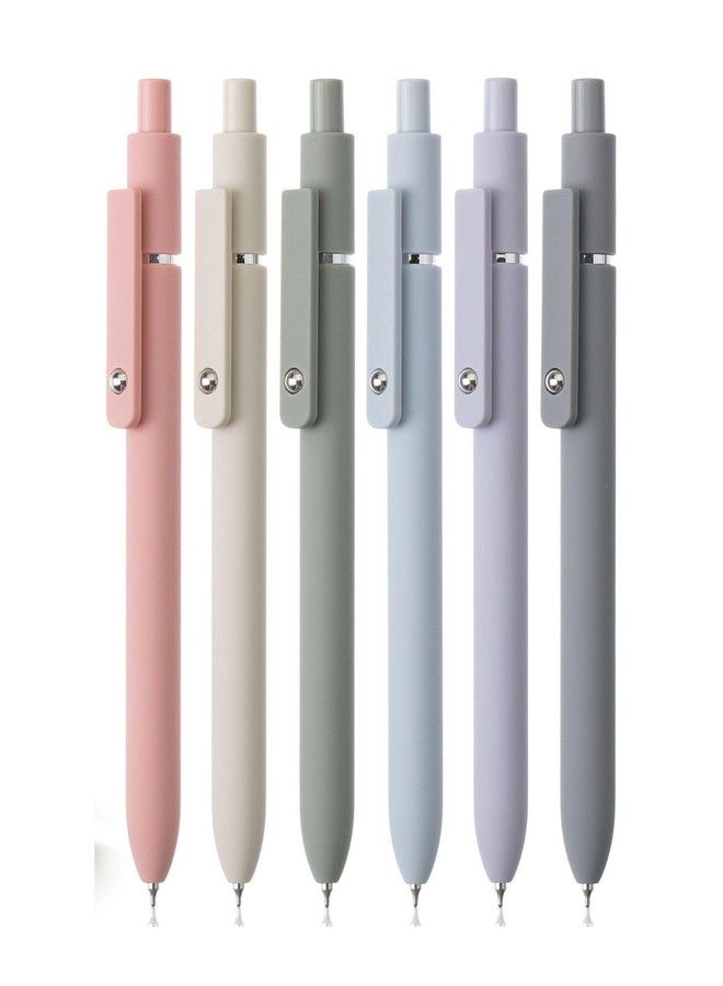 Mr. Pen Retractable Gel Pens 6 Pack Morandi Barrels Black Gel Pens Fast Dry Gel Pens Fine Point 0.5Mm Retractable Pens Cute Pens Gel Ink Pens Black Pens Aesthetic Pens For Journaling - Image 2