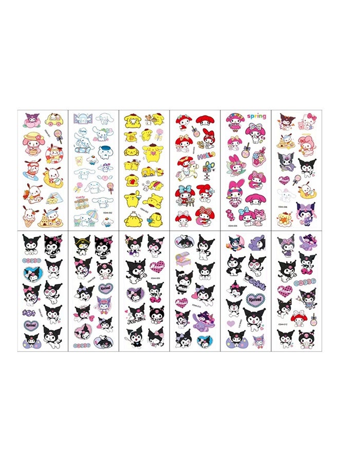 سانريو ١٢ ورقة من ملصقات سانريو الفقاعية، ملصقات كرتونية ثلاثية الأبعاد للأطفال من مادة PVC، بتصميم قطة Kt. - Image 5