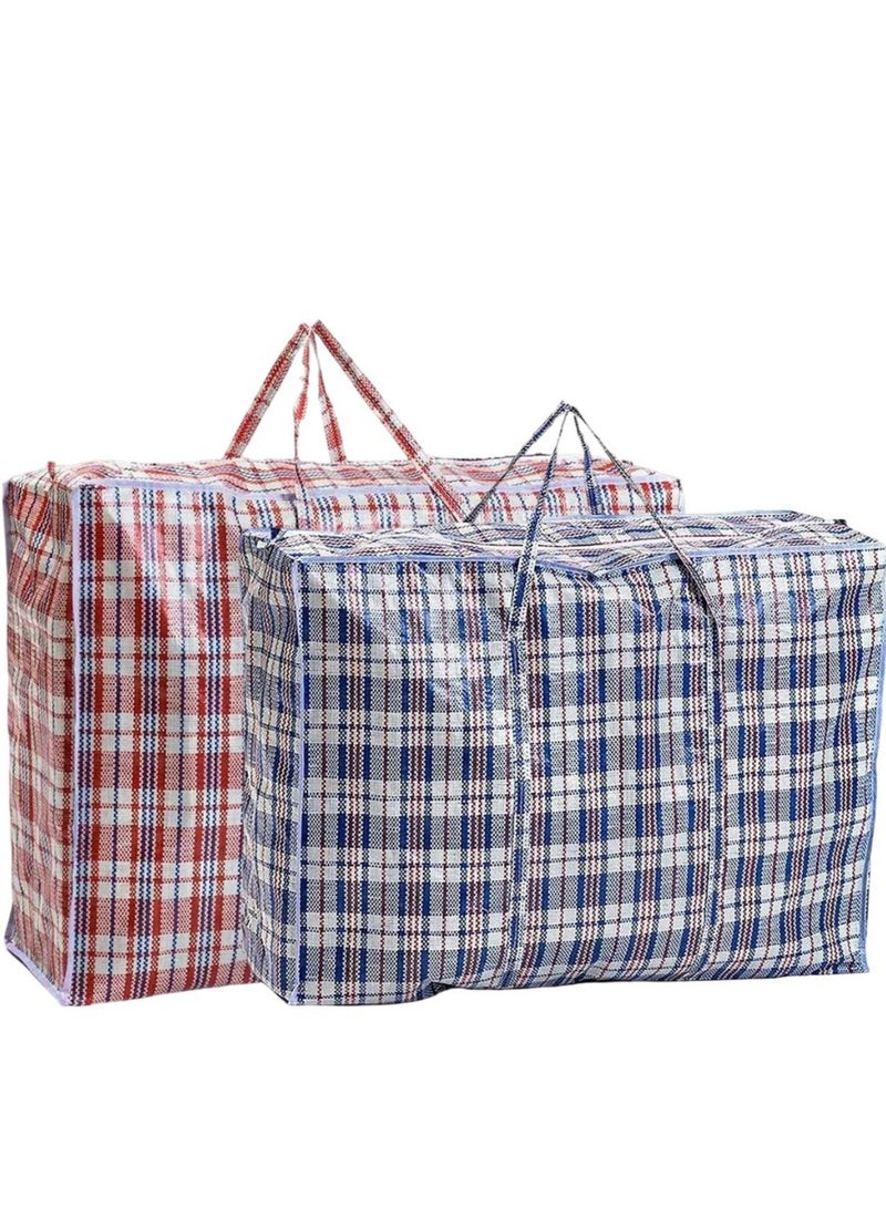 Storage Laundry Moving Bags 2 Packs with Different Sizes Multipurpose Carry On Shopping Bag for Clothes, Shifting House, Grocery Reusable Luggage Bag