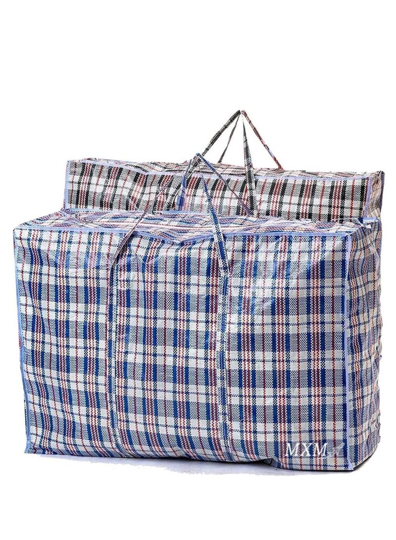 Storage Laundry Moving Bags 2 Packs with Different Sizes Multipurpose Carry On Shopping Bag for Clothes, Shifting House, Grocery Reusable Luggage Bag