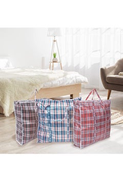 MXM Storage Laundry Moving Bags 2 Packs with Different Sizes Multipurpose Carry On Shopping Bag for Clothes, Shifting House, Grocery Reusable Luggage Bag  - Image 5