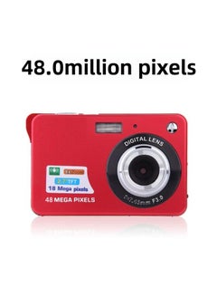 Generic 48 Million Pixel HD Digital Camera Student Photo Video Card Dv Nostalgic Retro One Piece-Body Color:Red +8G + Card Reader  - Image 4