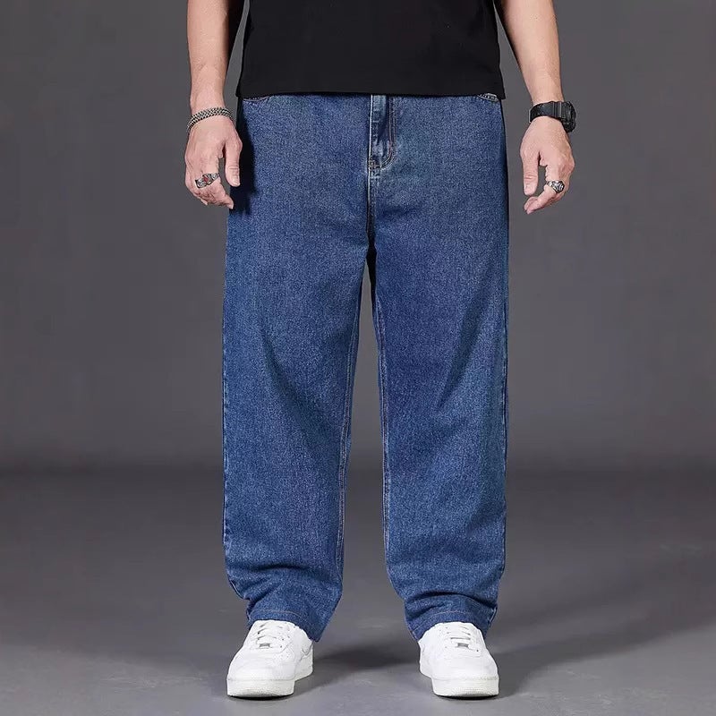 Unisex Classic Denim Jeans Loose Fit Daily Outdoor Wear - Image 4