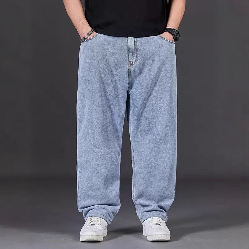 Unisex Classic Denim Jeans Loose Fit Daily Outdoor Wear - Image 2