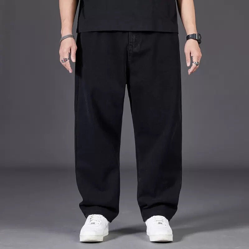 Unisex Classic Denim Jeans Loose Fit Daily Outdoor Wear - Image 1