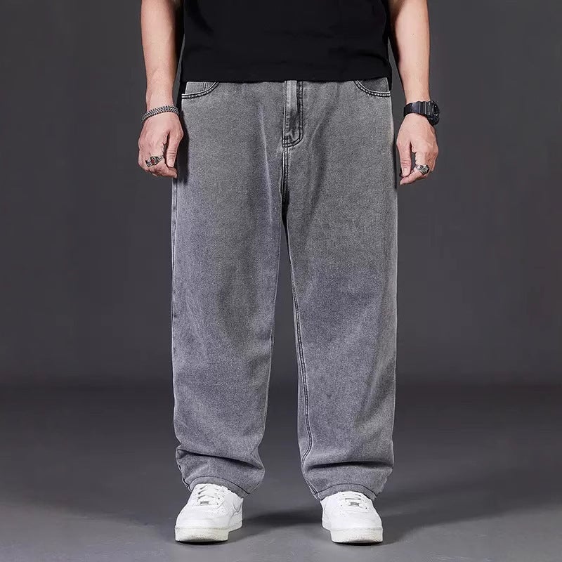 Unisex Classic Denim Jeans Loose Fit Daily Outdoor Wear - Image 3