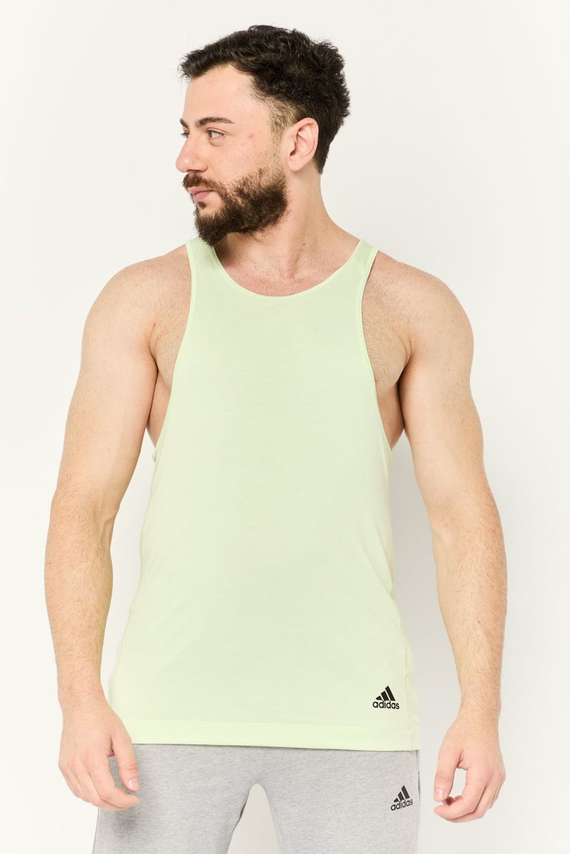 Adidas Men Sportswear Fit Sleeveless Outdoor Vest, Mint Green - Image 1