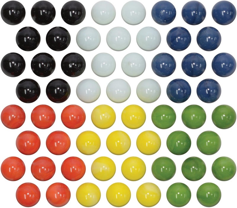 Maple Landmark Marbles for Chinese Checkers, 60 pc, 10 each of 6 colors - Made in USA. - Image 2