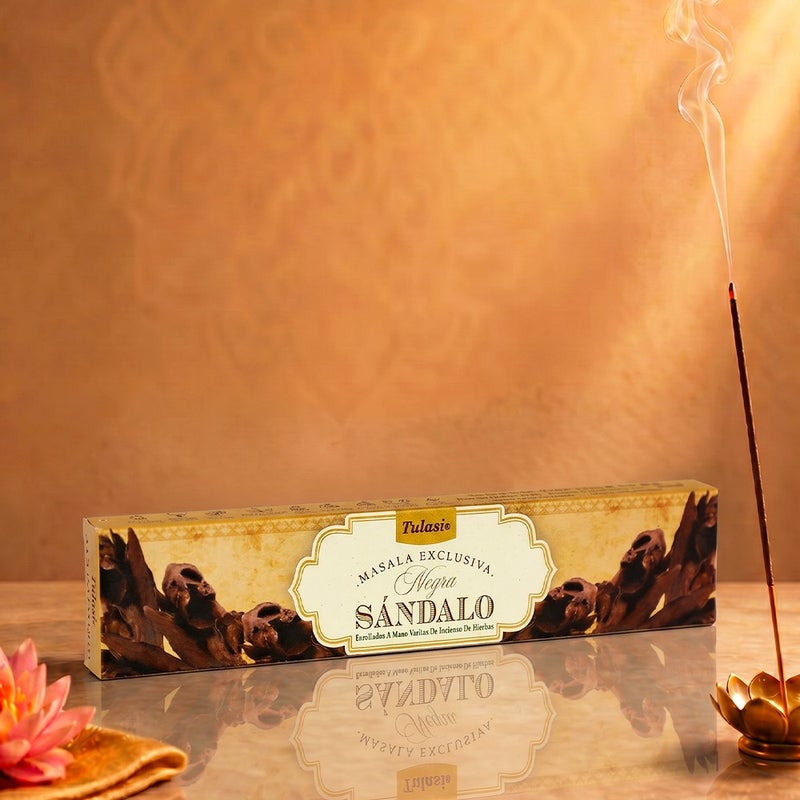 Tulasi Exclusive Masala Black Sandalwood Incense Sticks (Agarbatti) for Pooja, Prayer, Meditation & Home Fragrance, 1 Pack - Image 4