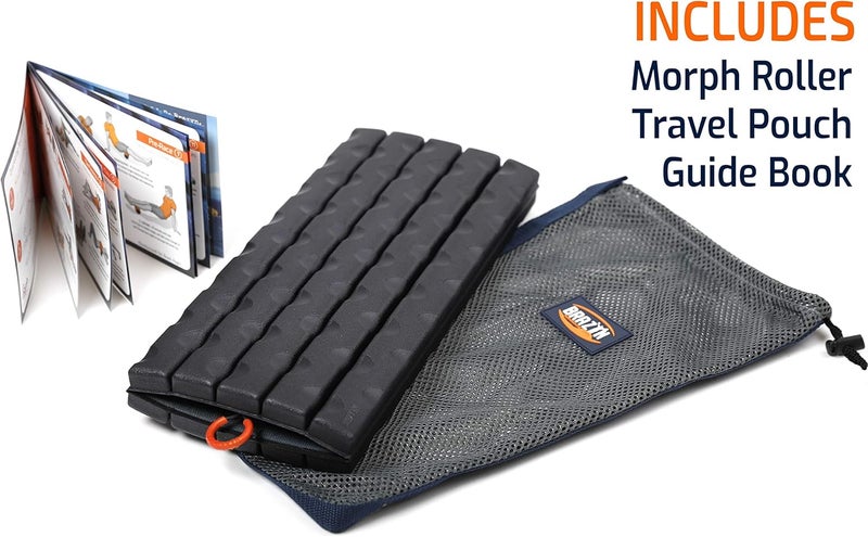 Brazyn Morph Foam Roller (Bravo-Midnight) Collapsible Travel Foam Roller for Pain Relief, Workout Muscle Recovery, Back Massager, Deep Tissue Leg Massage, Back Cracker, Stretcher; Small, Portable - Image 4