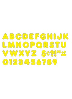 Trend Enterprises Trend Yellow 4" Casual Uppercase Ready Letters, Bulletin Board Decor, 4-Inch, 75 Pieces  - Image 2