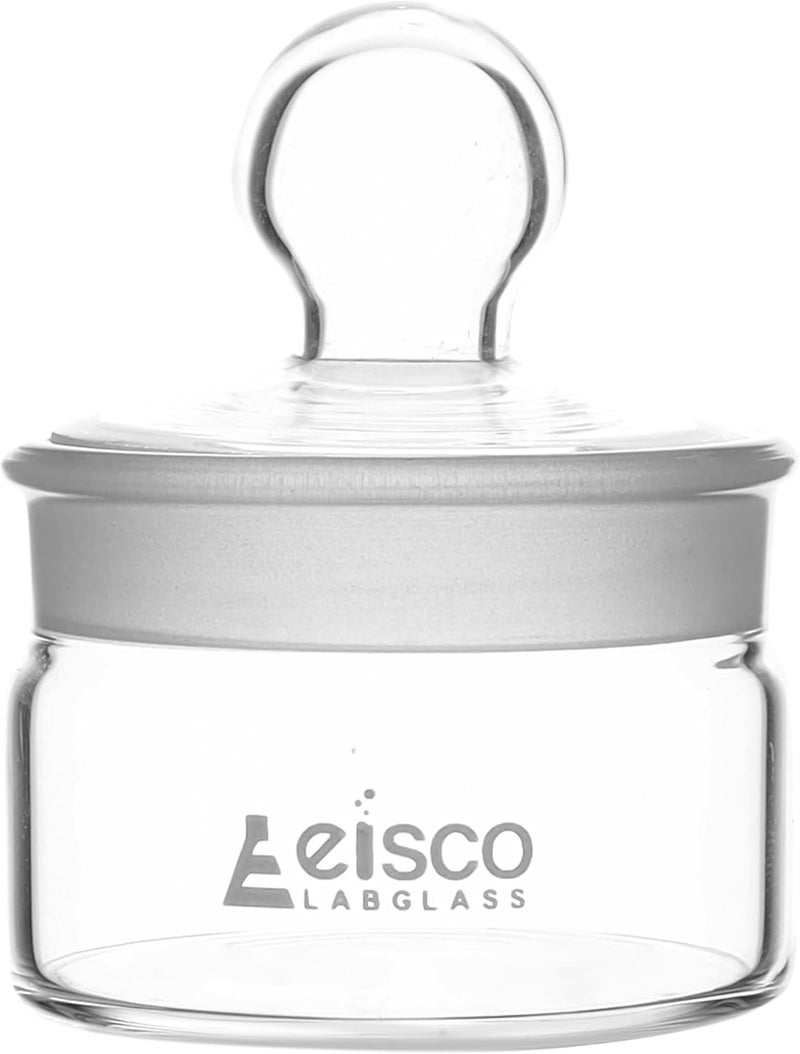 Weighing Bottle, Low Form, 20ml Capacity, Borosilicate Glass with Interchangeable Ground Stopper