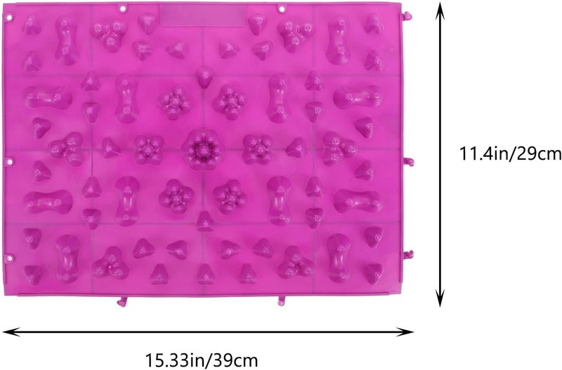 4pcs Foot Massage Plate Pebble Mat Acupressure Reflexology Mat for Improved Home and Office Use Purple - Image 2