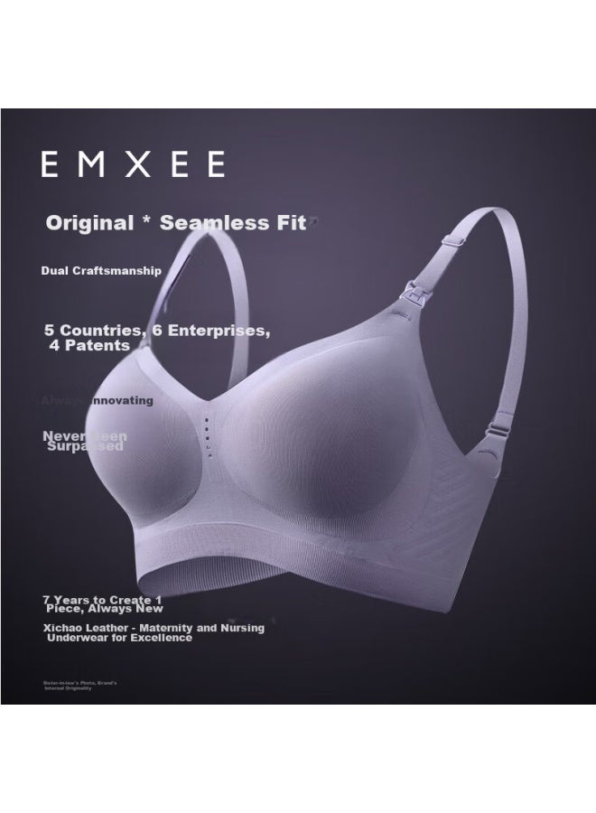 Emxee Maternity Nursing Bra, Ultra-soft, For Pregnancy And Postpartum Use, Breastfeeding Bra, Soft Misty Apricot, XL Size - Image 5
