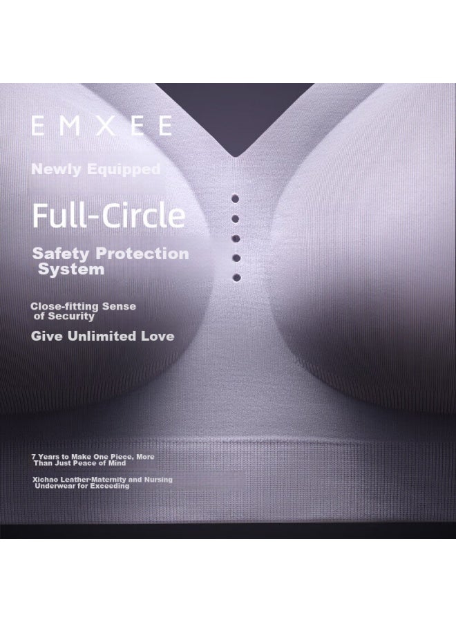 Emxee Maternity Nursing Bra, Ultra-soft, For Pregnancy And Postpartum Use, Breastfeeding Bra, Soft Misty Apricot, XL Size - Image 3