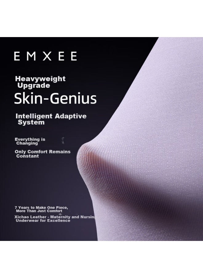 Emxee Maternity Nursing Bra, Ultra-soft, For Pregnancy And Postpartum Use, Breastfeeding Bra, Soft Misty Apricot, XL Size - Image 2